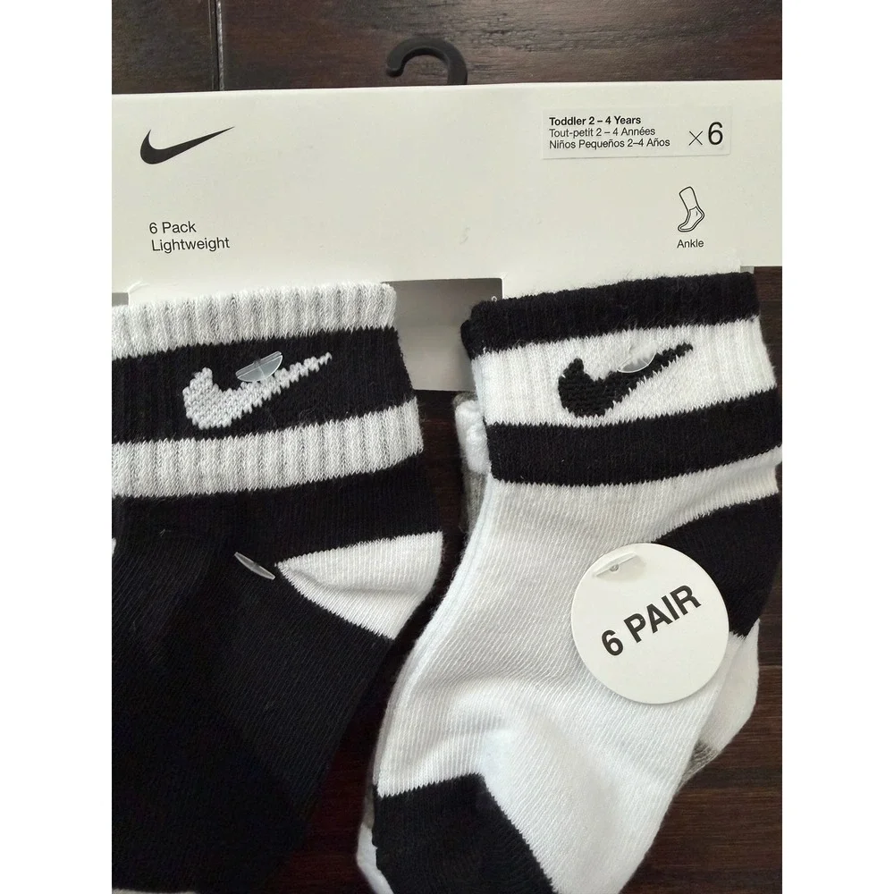 Nike Toddler Ankle Socks 12Pair Bundle 2-4 Years Lightweight Athletic NN0663-001